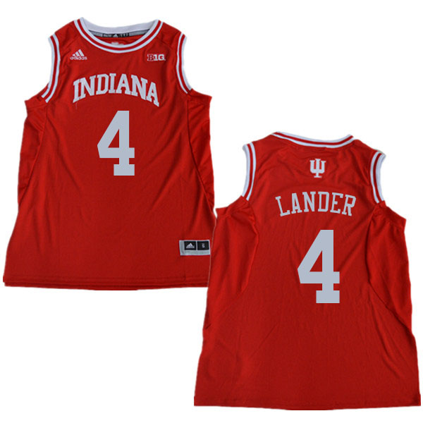 Men #4 Khristian Lander Indiana Hoosiers College Basketball Jerseys Sale-Red